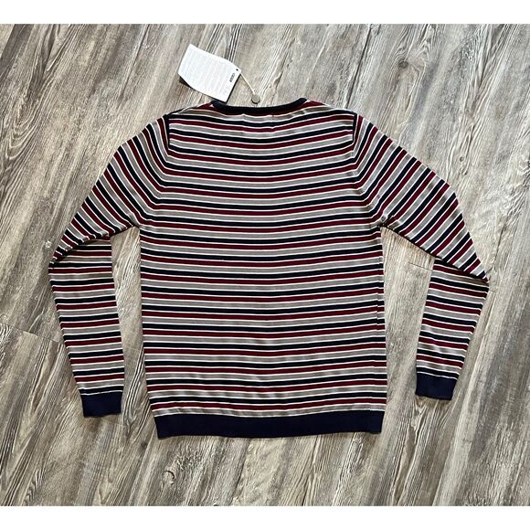 NWT Edwa by Edward Spiers Mens Long Sleeve Striped Shirt Made in Italy - Picture 2 of 9